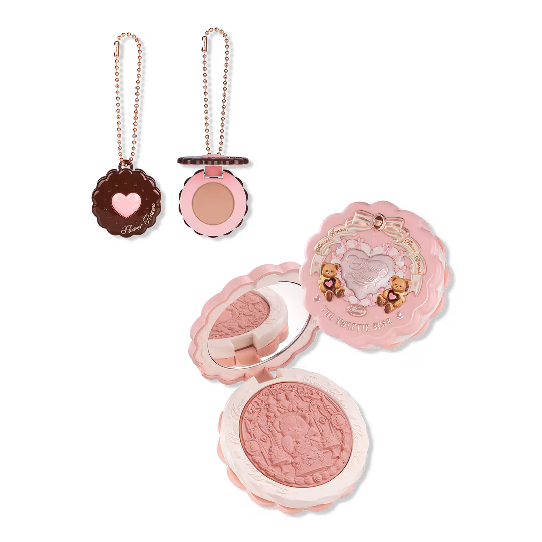 Flower Knows  The Sweetie Bear Collection Satin Blush & Matte Blush Charm Duo Set