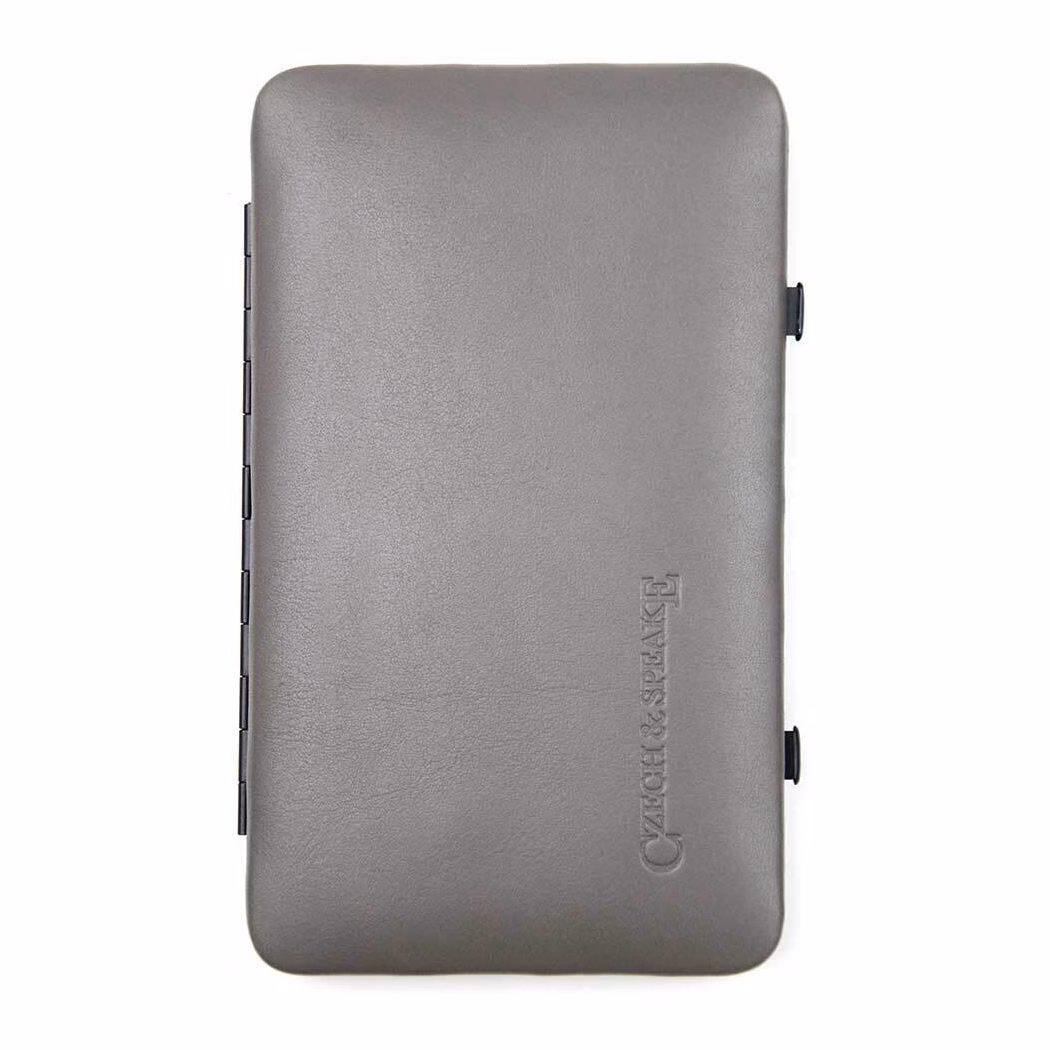 Leather-Bound Manicure Set - Black/White