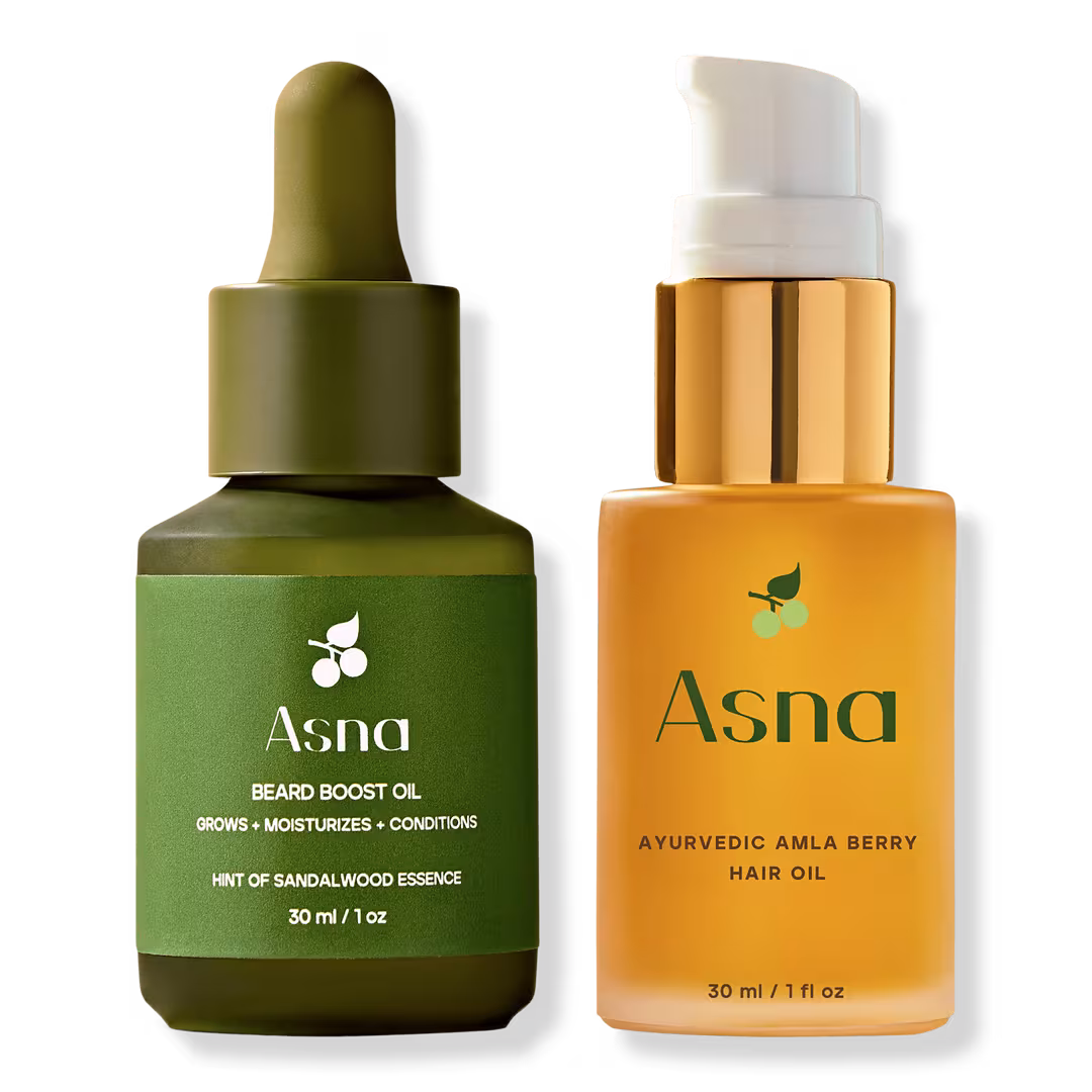 ASNA  Amla BioVeda Beard Oil + 3-in-1 Hair Oil Growth & Hydration Set