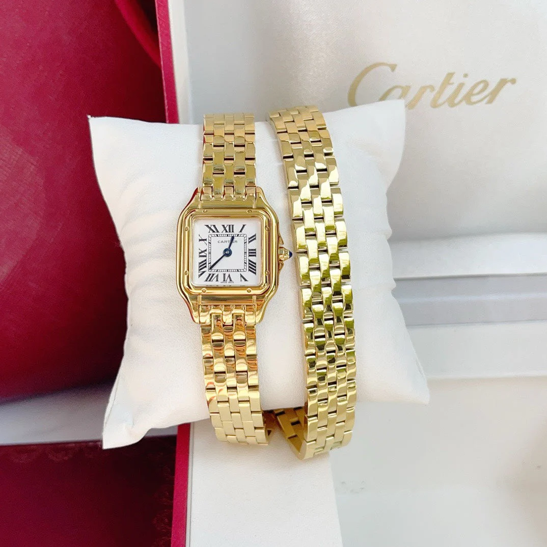 Cartier Watch Panthere 22mm Yellow Gold Double Chain 44cm