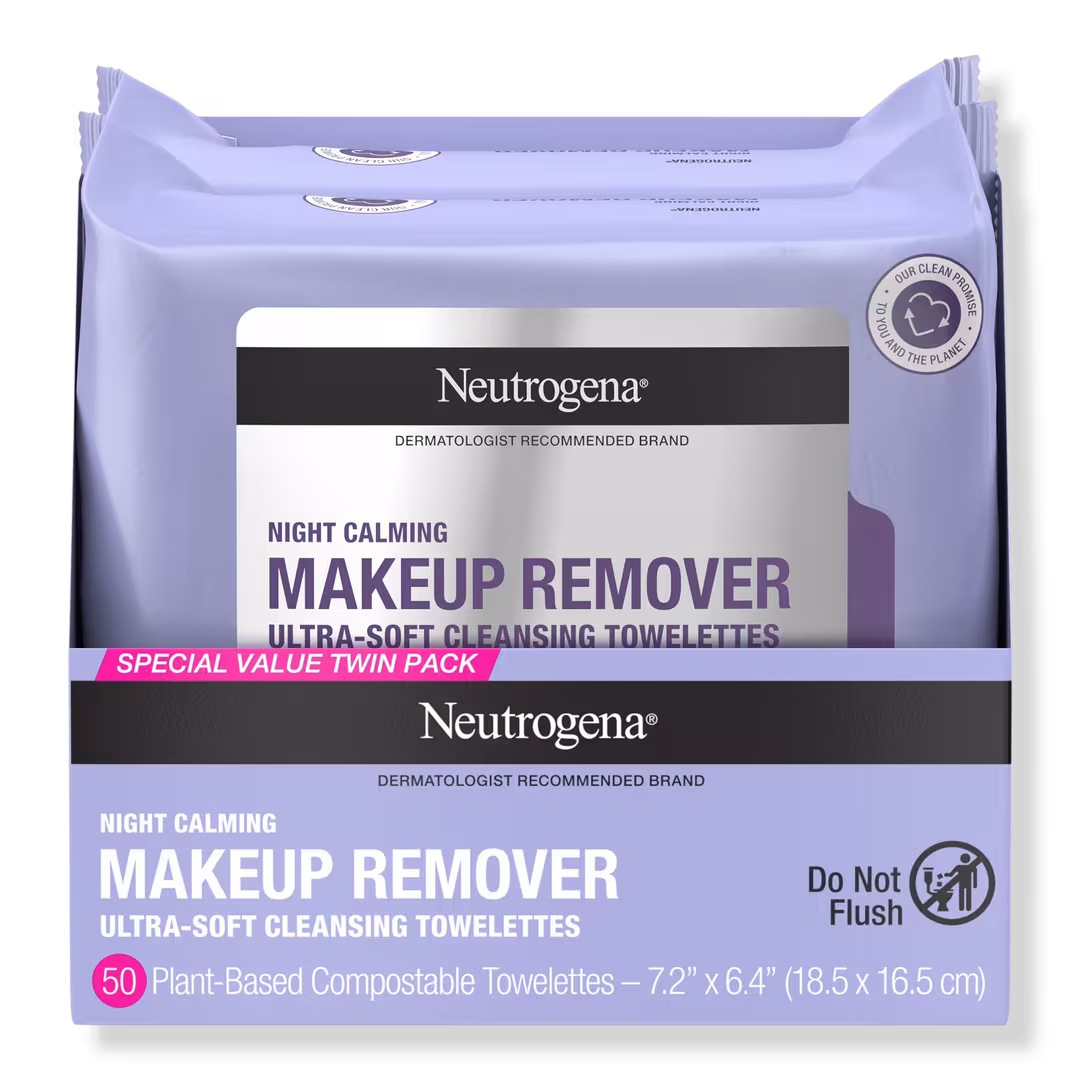 Neutrogena  Night Calming Makeup Remover Cleansing Towelettes Twin Pack