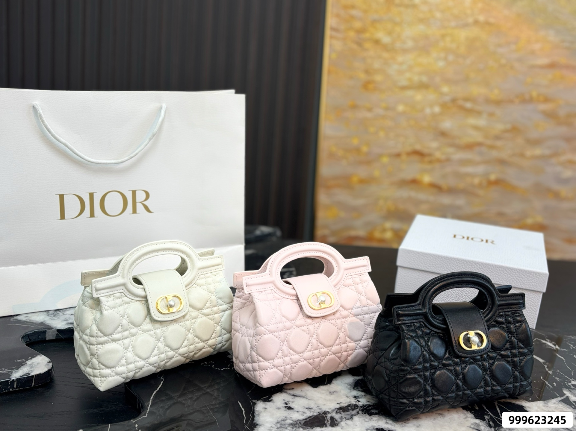 Dior Jolie Top Handle Mini Chain Bag