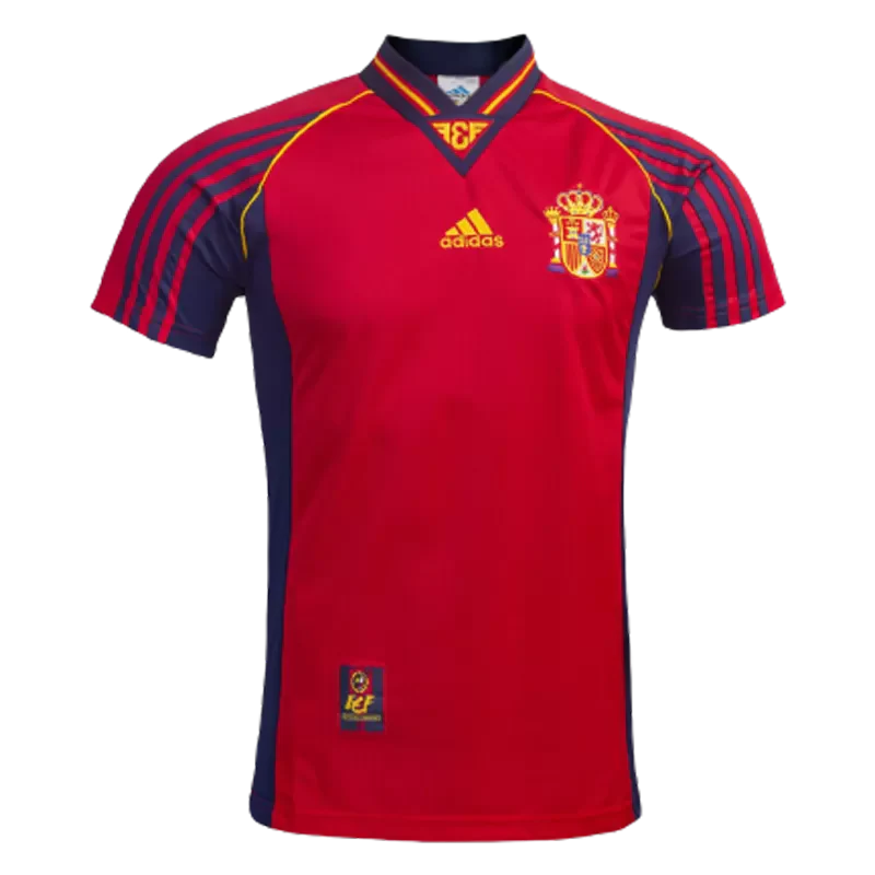 Retro 1998 Spain Home Soccer Jersey