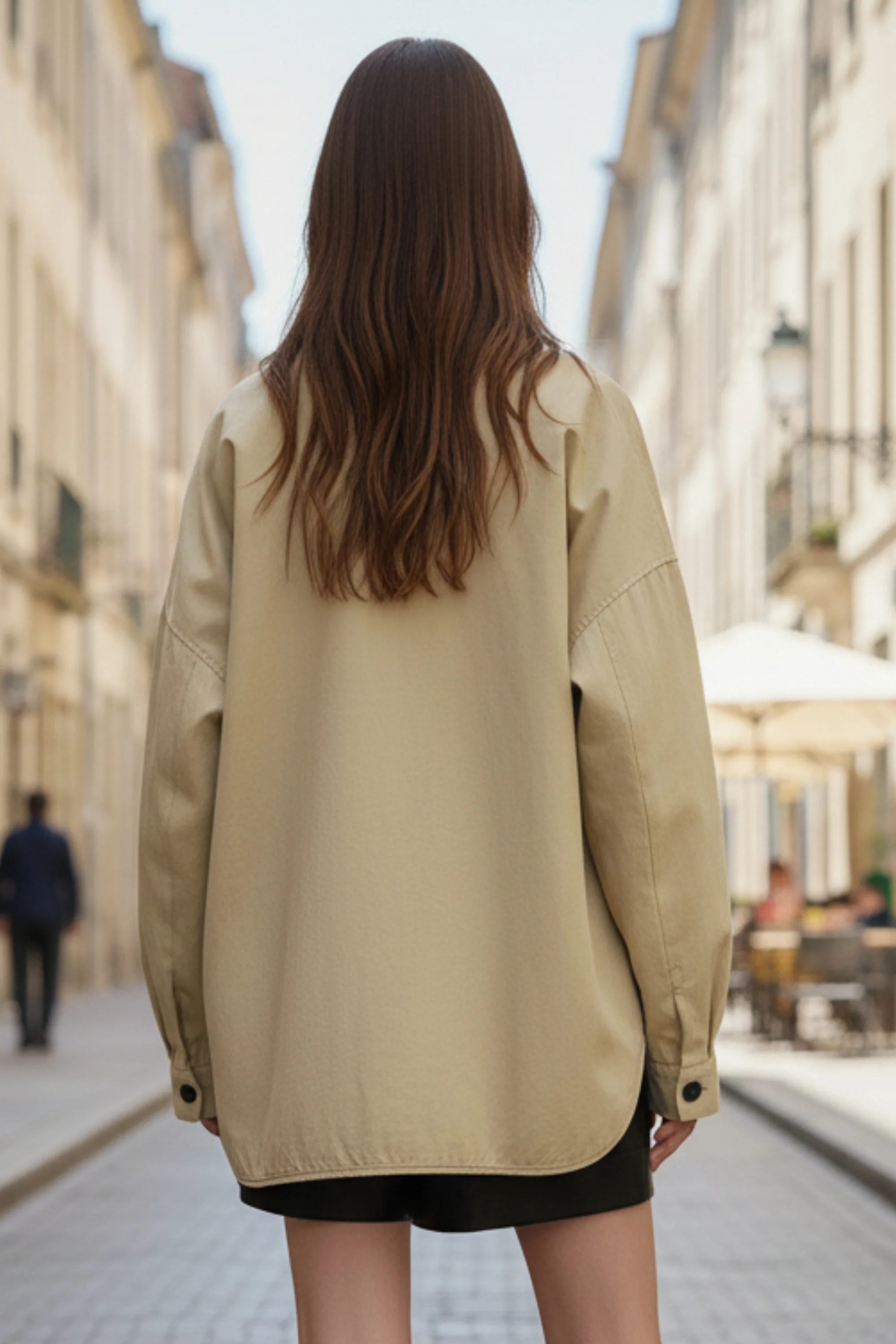Cream Dream Street Wrap Shirt