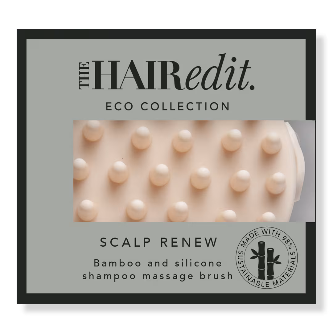 The Hair Edit  Scalp Renew Bamboo & Silicone Shampoo Massage Brush