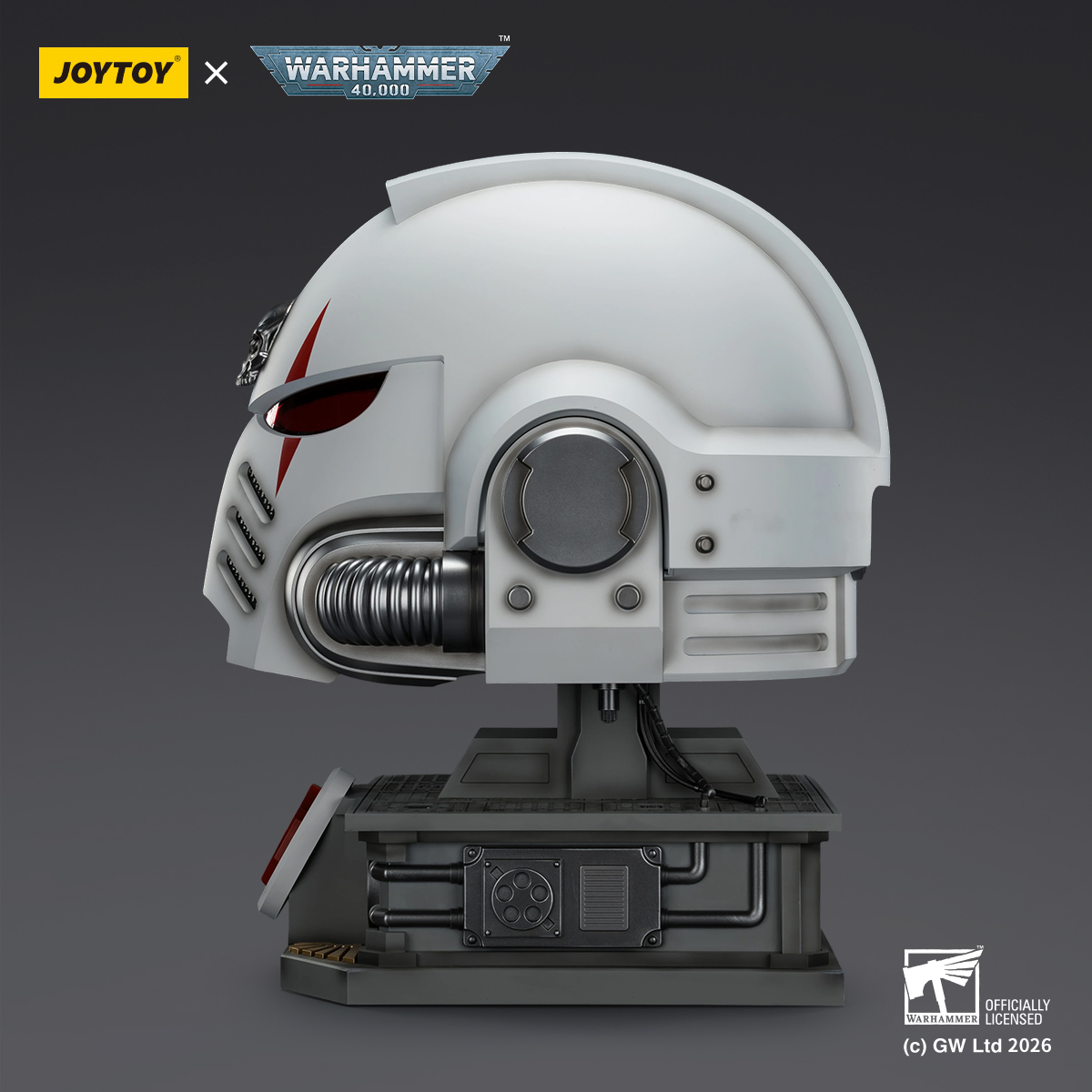 JOYTOY Warhammer 40k 1:1 White Scars MkX Helmet & Display Stand - JOYTOY WORLD