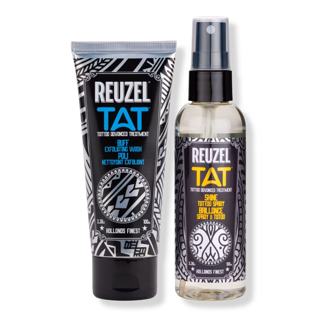 REUZEL  TAT Buff Exfoliating Cleanser & Shine Tattoo Spray Duo