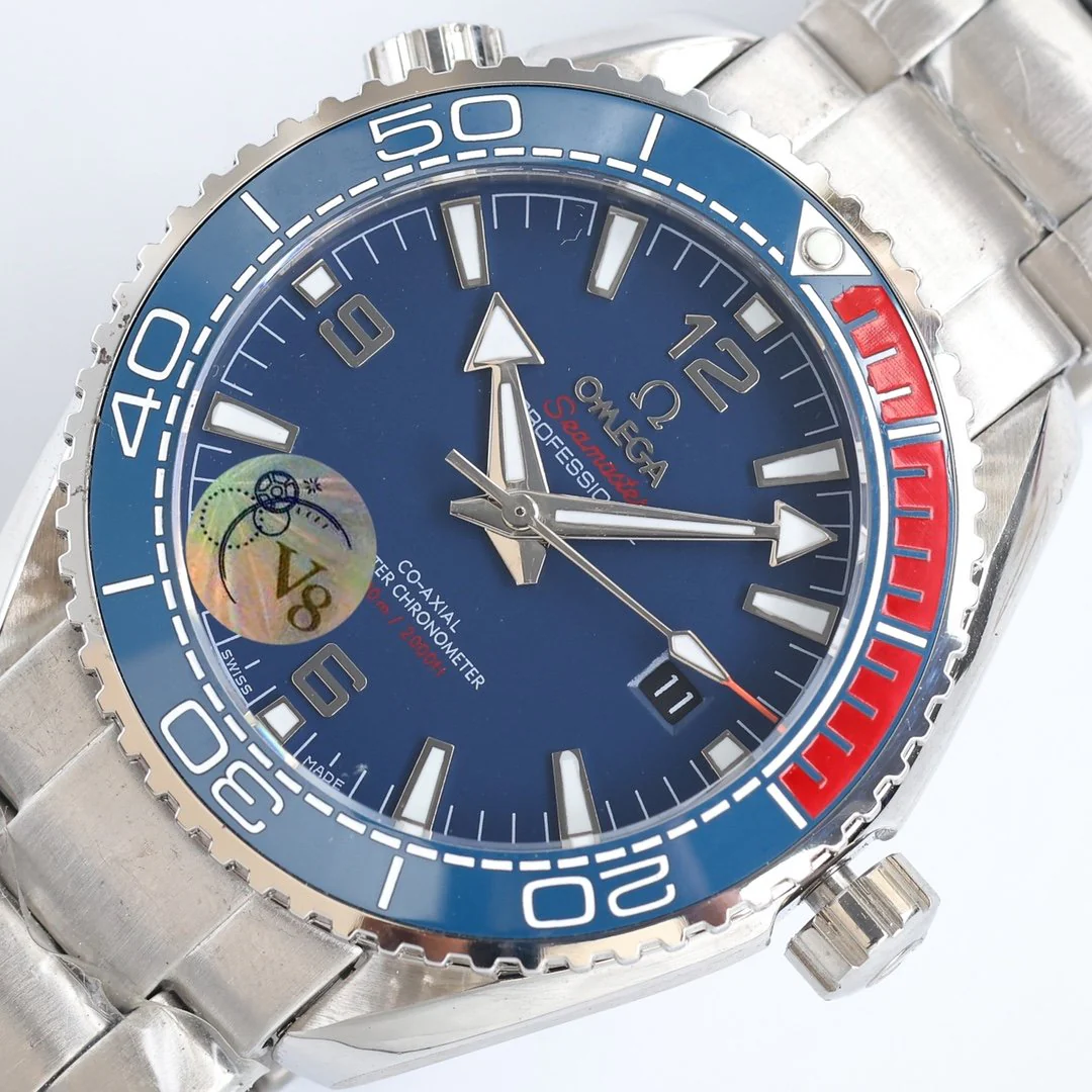 Omega Watch SEMASTER PLANET OCEAN 600M CERAMIC BLUE DIAL STEEL BRACELET