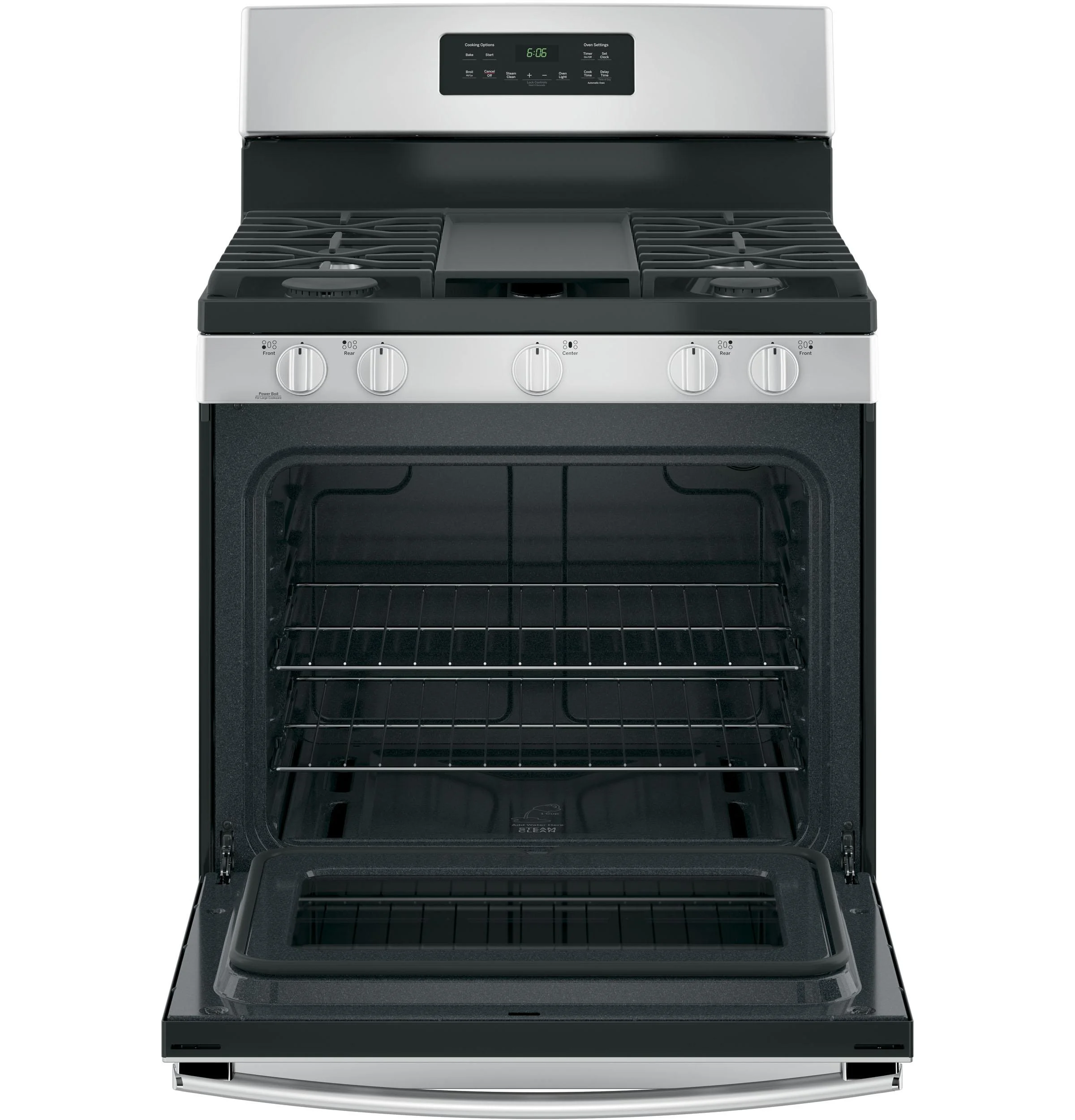 GE? 30" 5.0 cu. ft. Free-Standing Gas Range in Stainless Steel