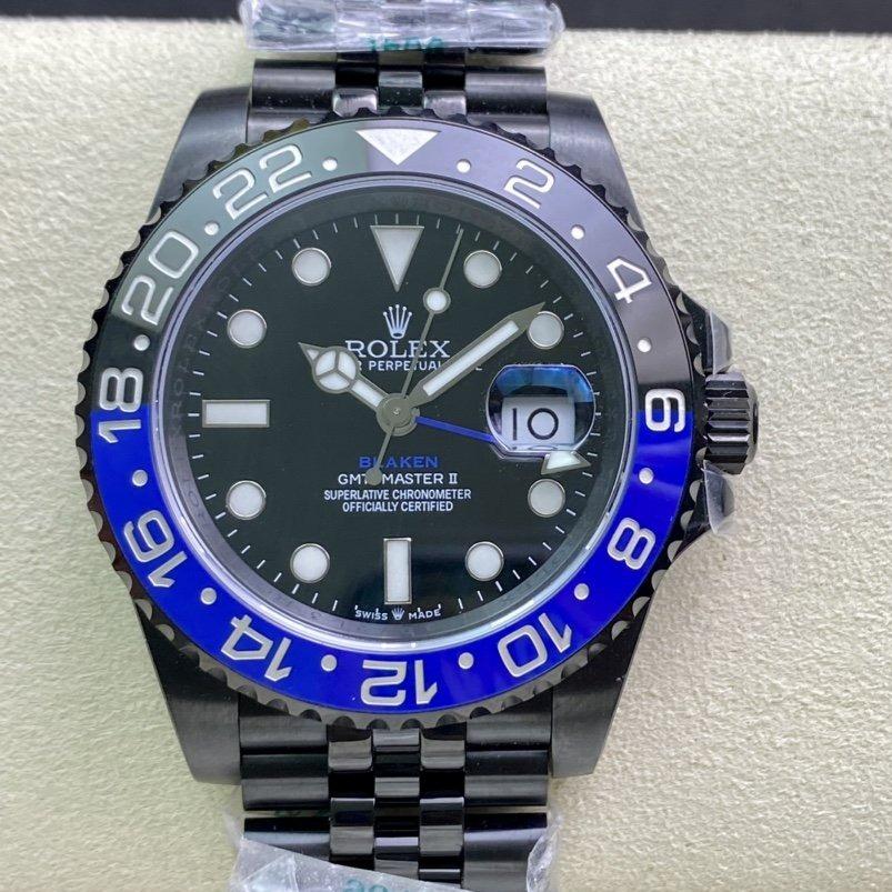 Rolex Watch GMT-MASTER II BATMAN CUSTOM ALL BLACK Watch