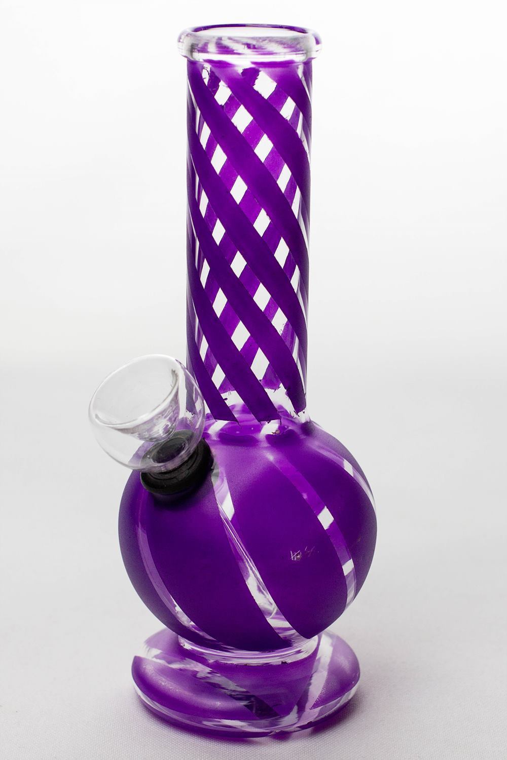 6 Hollow Base Glass Water Bong