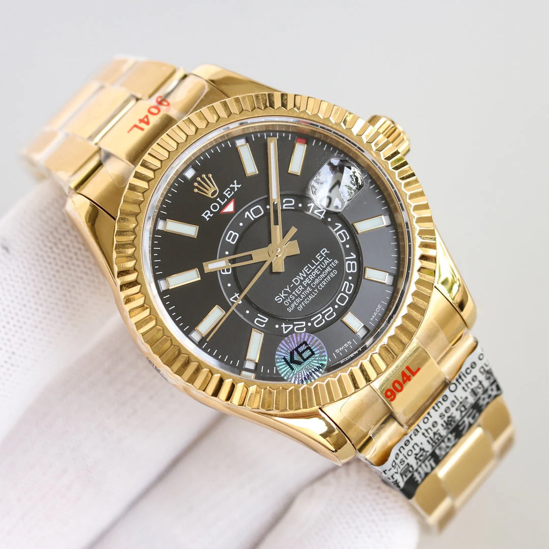 Rolex Watch SKY-DWELLER 42MM WHITE DIAL RING COMMAND GOLD OYSTERSTEEL