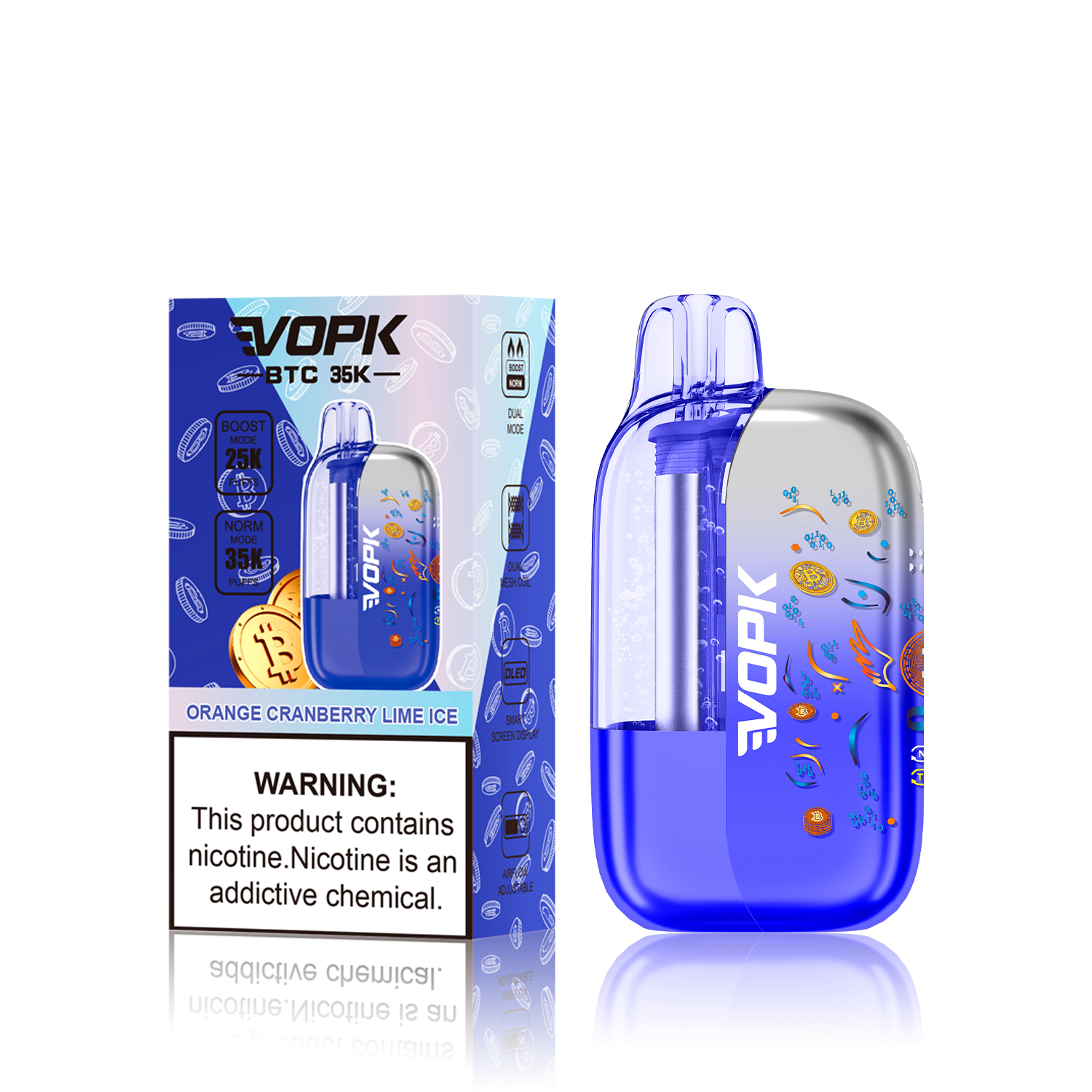 VOPK BTC 35000PUFFS-ORANGE CRANBERRY LIME ICE