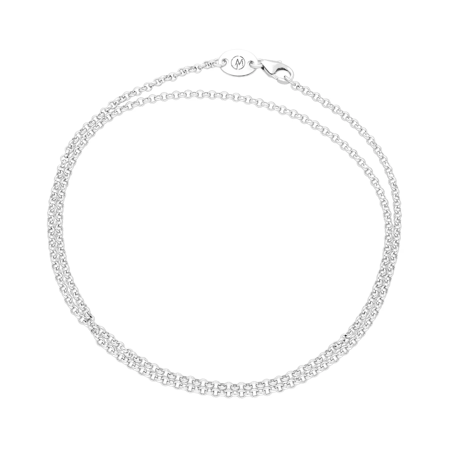 Kette im Stil einer Erbskette, Silber 925