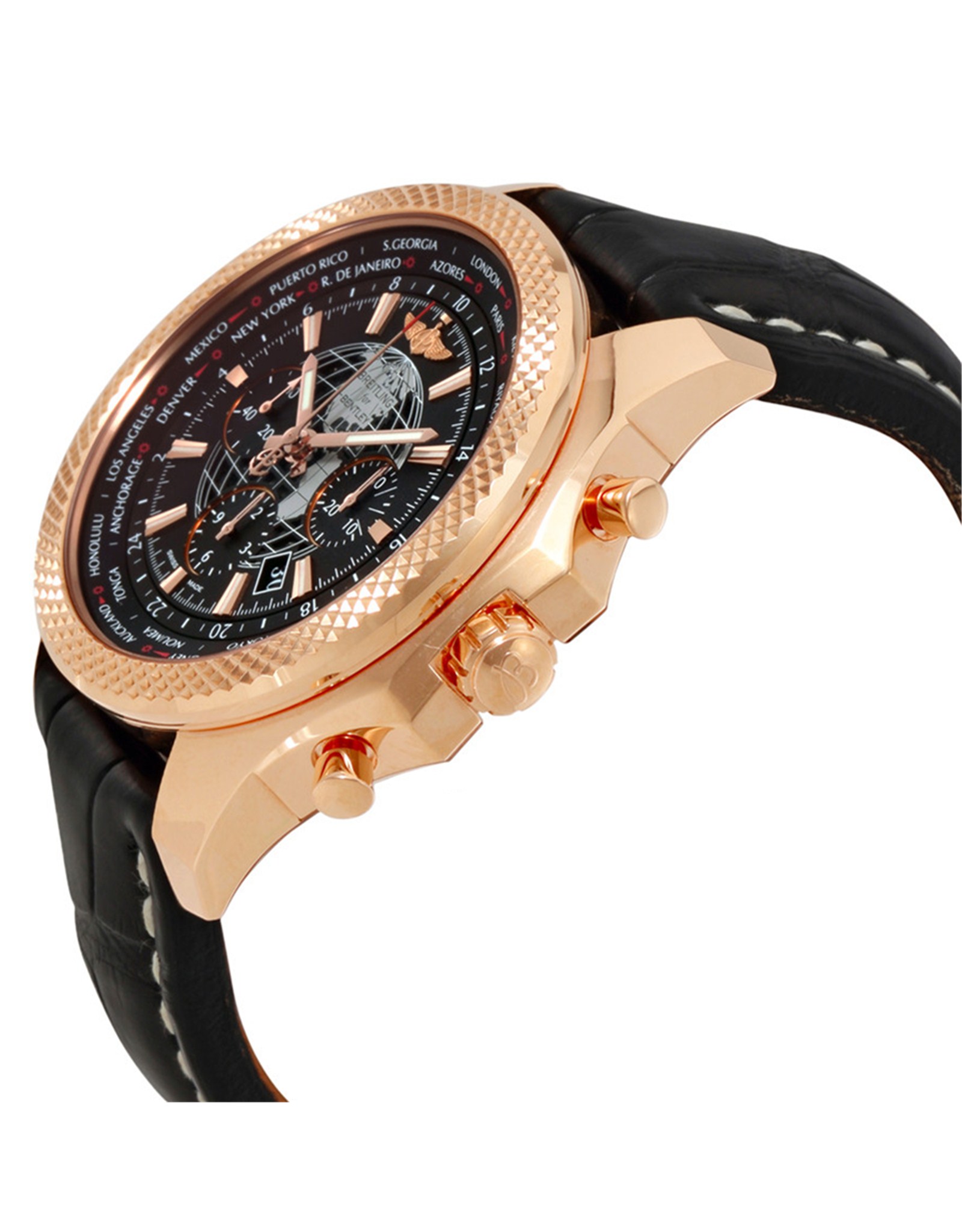 Replica Breitling Bentley Black Dial Leather Strap RB0521U4 BC66 760P R20BA.1