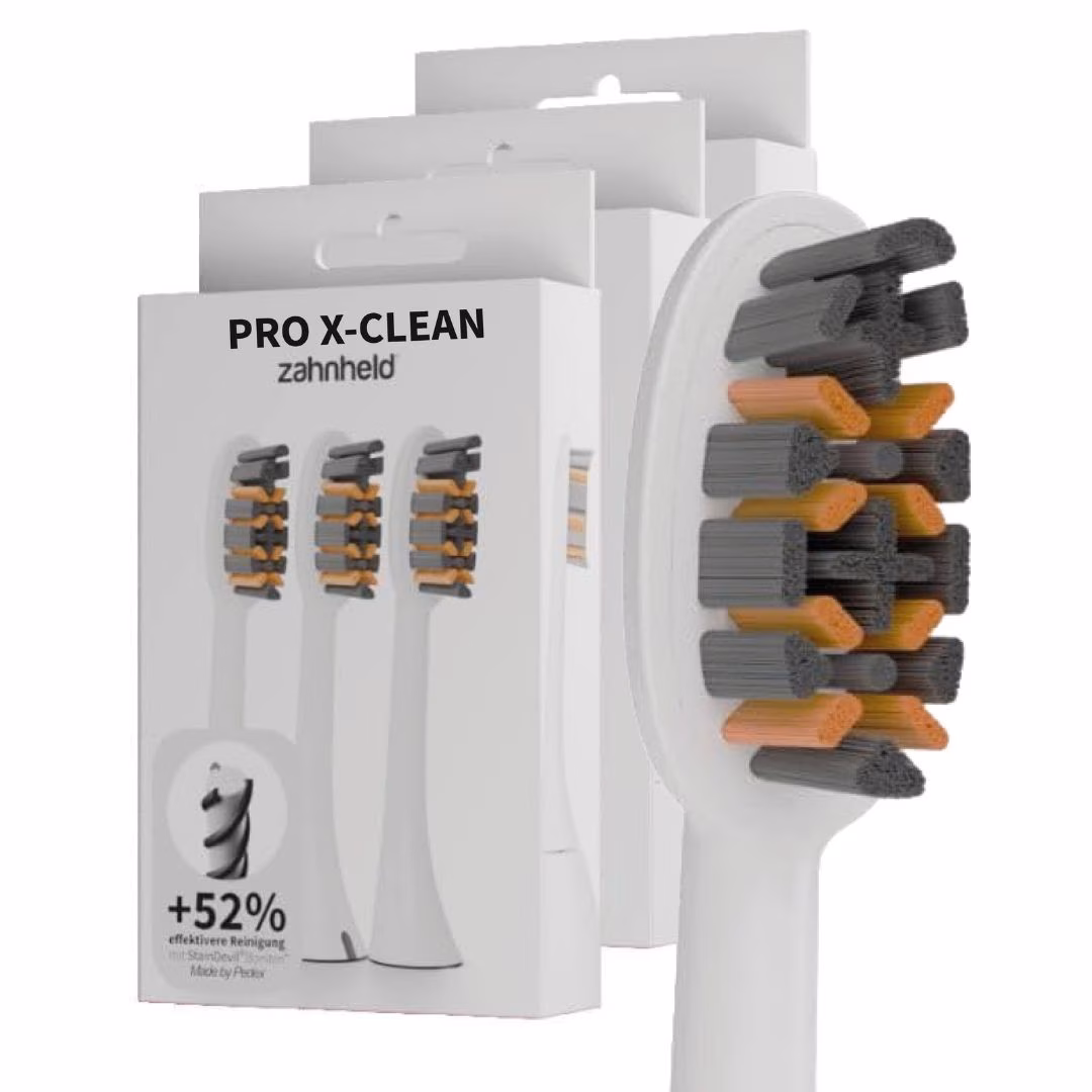 Bürstenkopf Pro X-Clean weiß (9 Stück) - effektive Zahnreinigung