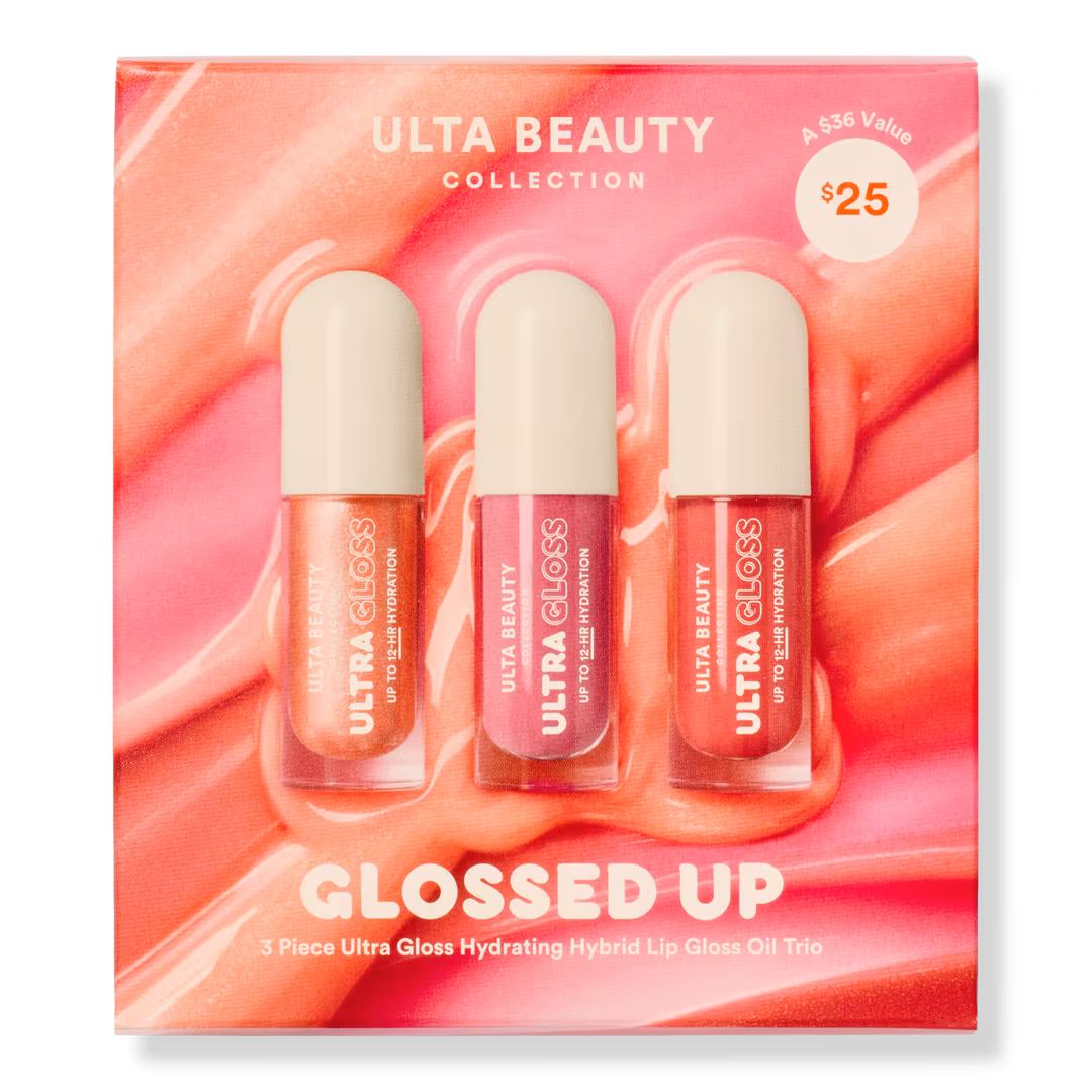 ULTA Beauty Collection  Glossed Up Ultra Gloss Hydrating Hybrid Lip Gloss Oil Trio
