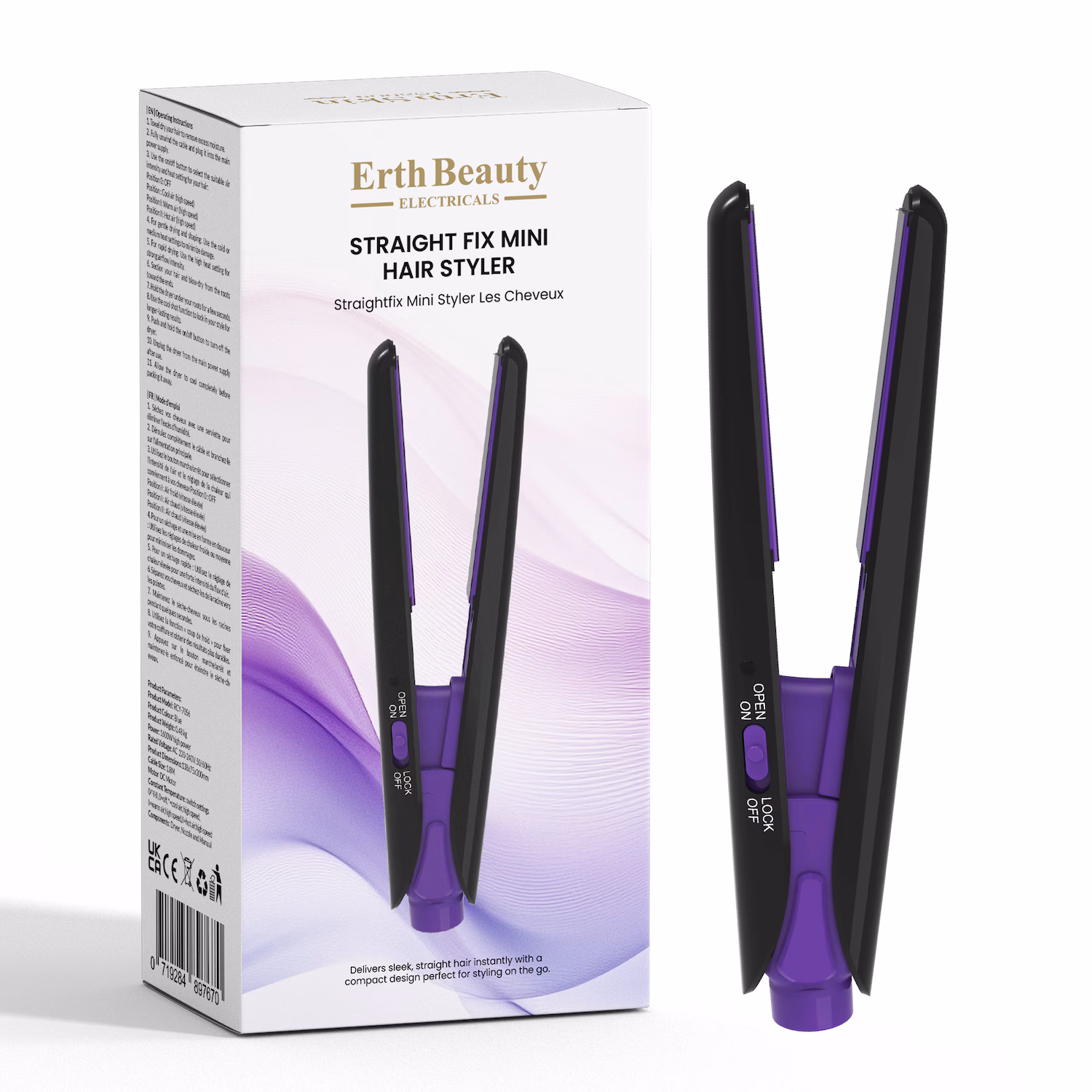 Straight Fix Mini Haarstyler Schwarz