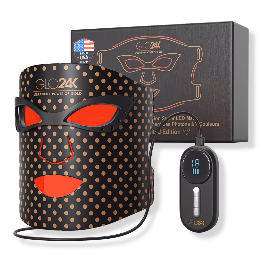 Glo24k  7 Color LED Photon Super Mask + NIR Technology