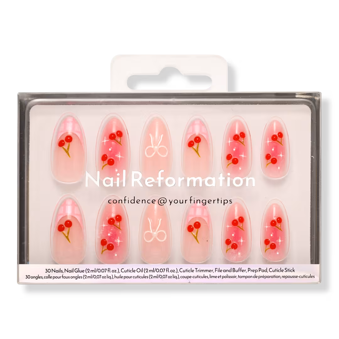 Nail Reformation  Cherry Picnic Press On Nails