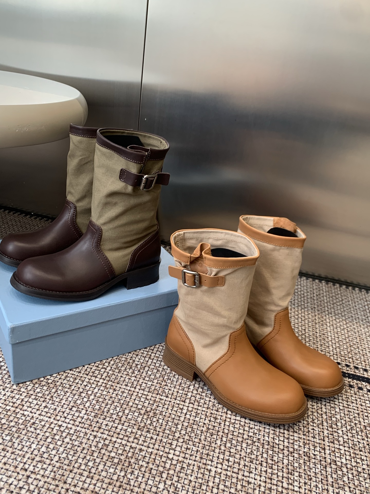 Prada Buckled Ankle Boots
