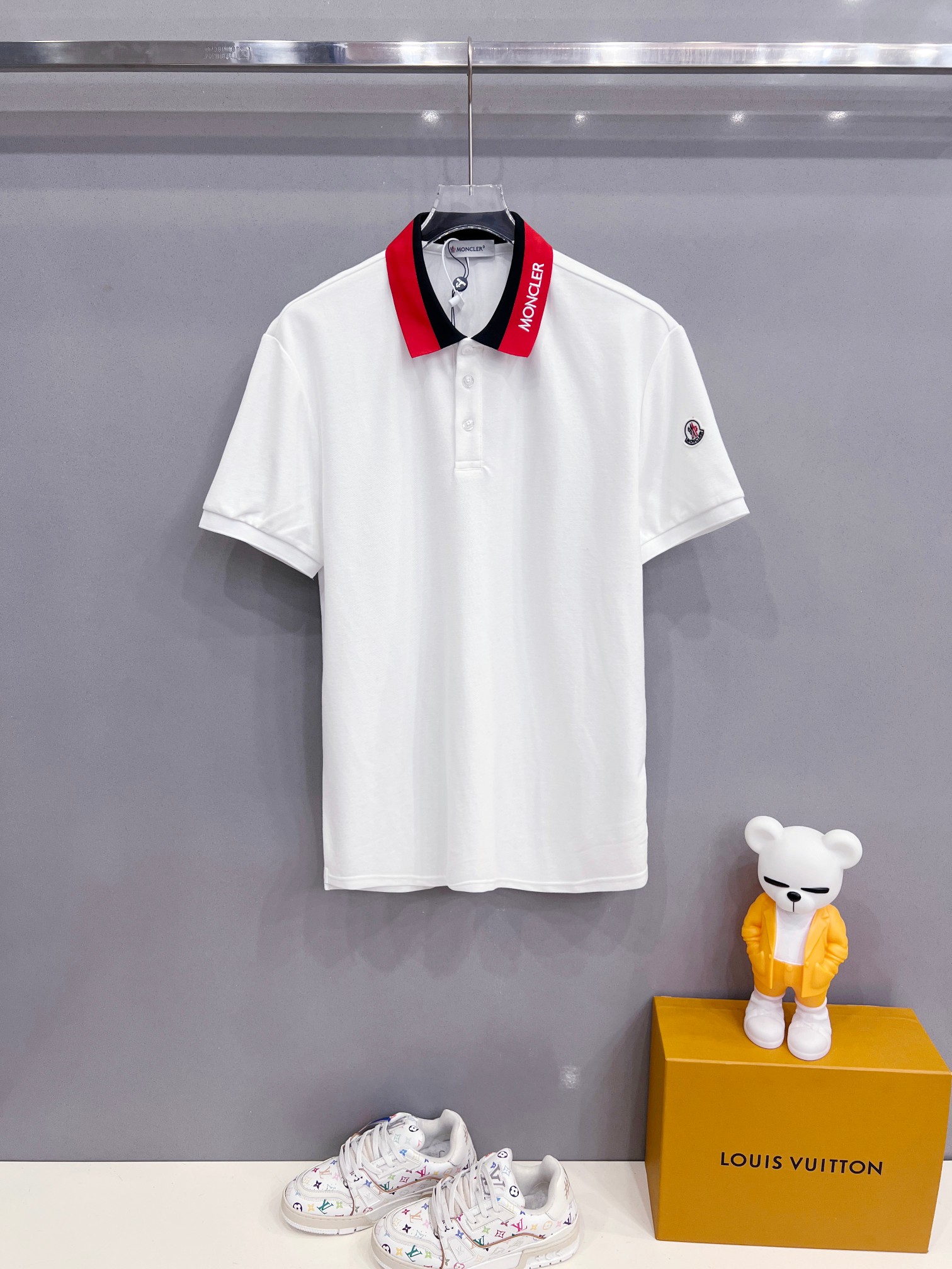 New brand logo embroidered polo shirt