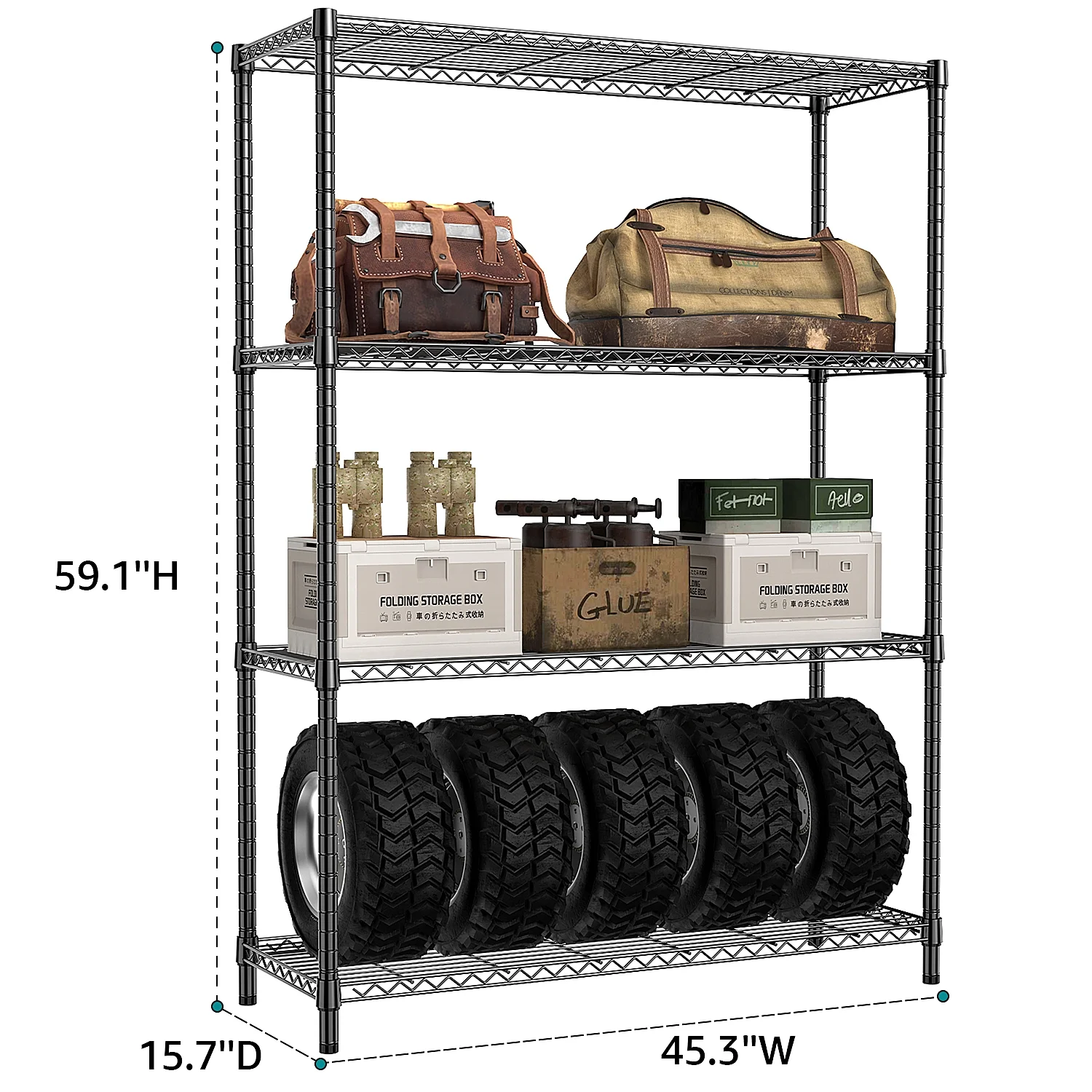 M MZG 4 - Tiers Metal Dimensions: 45.8