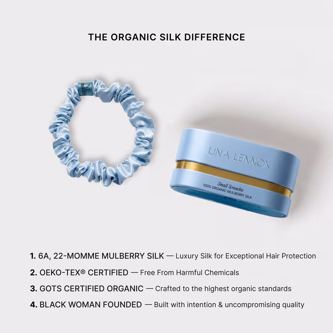 LINA LENNOX  Organic Silk Scrunchie Set