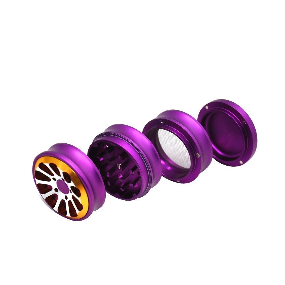 Wheel Aluminum Alloy Weed Grinder 4 Layer