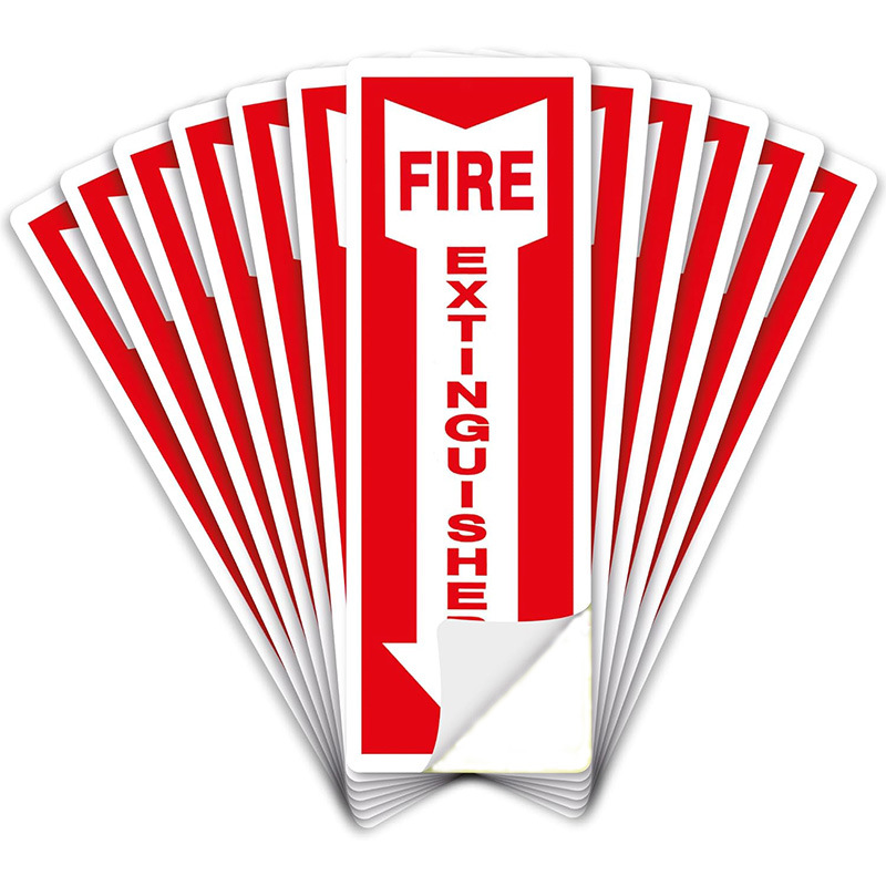 In-stock cross-border Amazon vinyl fire safety extinguisher label sticker FIRE sticker