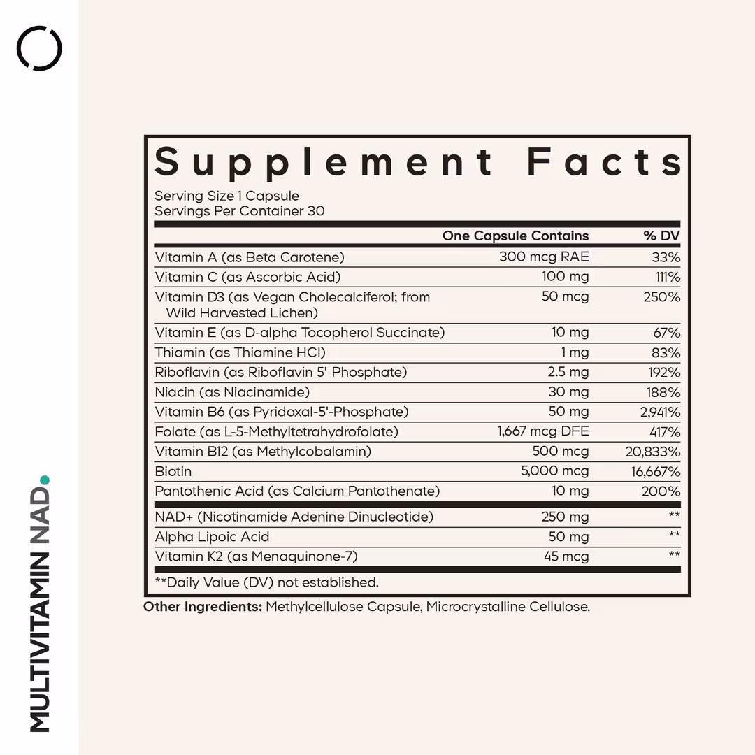 CODEAGE  Multivitamin with NAD+, Methylated B Vitamins & Antioxidants