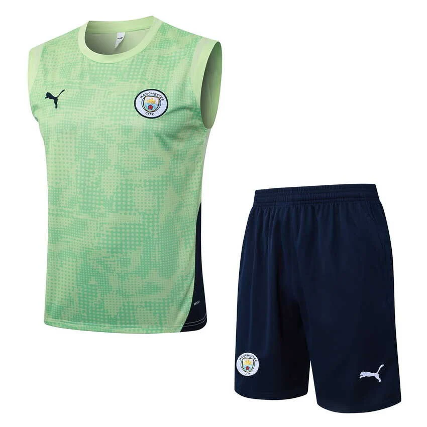 Manchester City Tank Top Shorts Men 2025 2026 Green