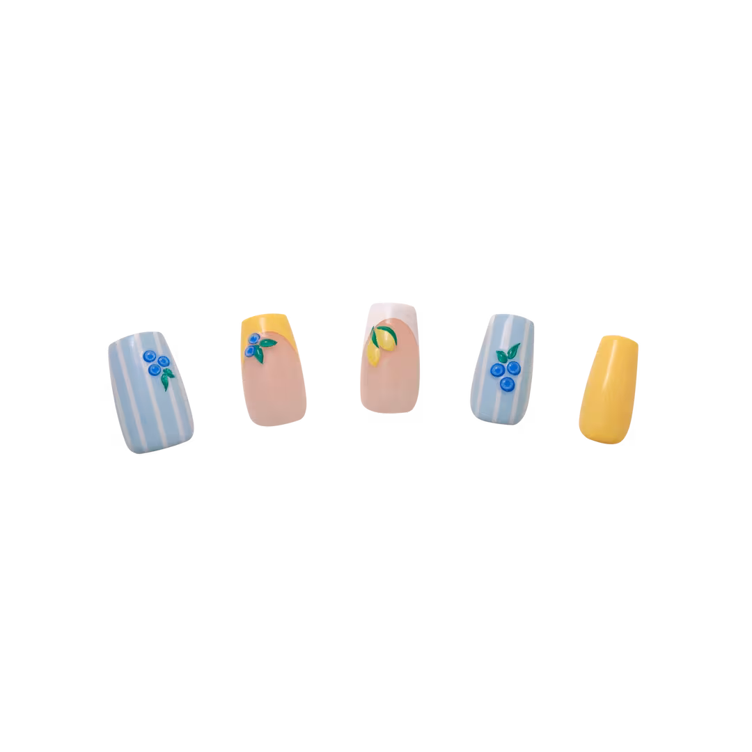 Nail Reformation  Blueberry Lemonade Press On Nails