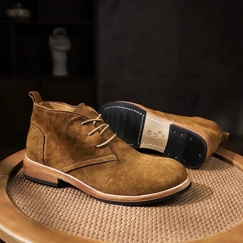 Heavy industry washed horse leather Martin boots