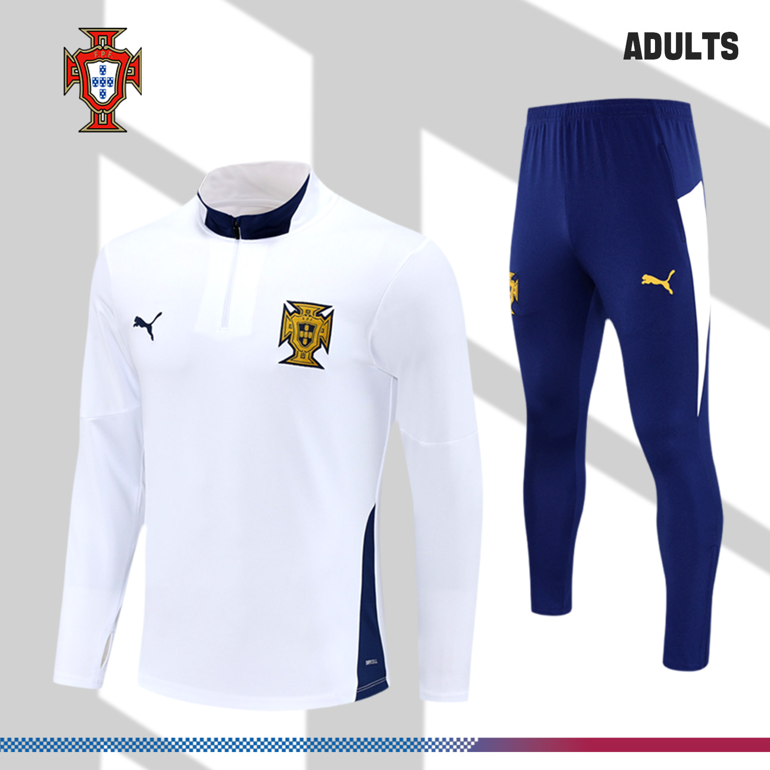 2025/2026 Portugal Adult Half Zip Training Suit (Adult Kit)