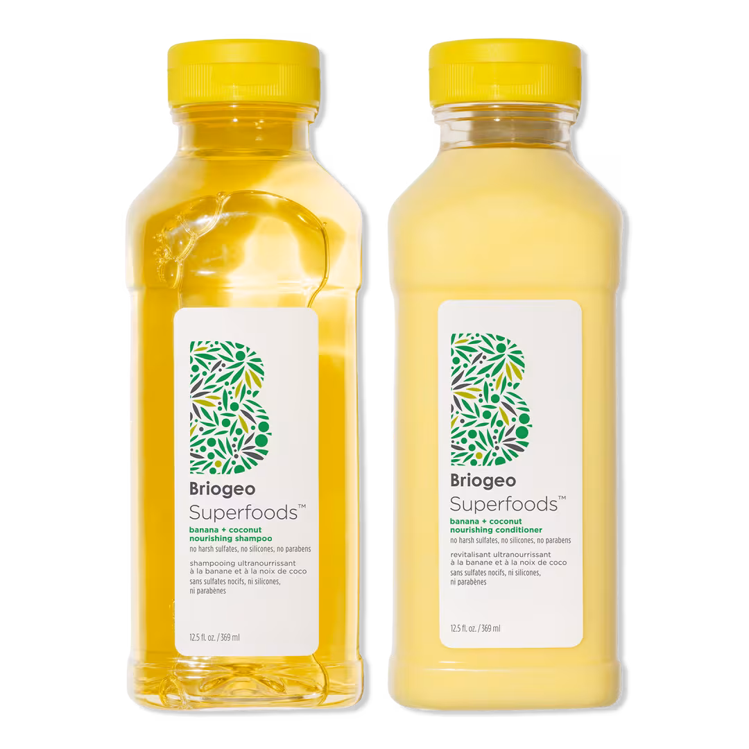 Briogeo  Superfoods Banana + Coconut Nourishing Shampoo + Conditioner Duo for Dry Hair