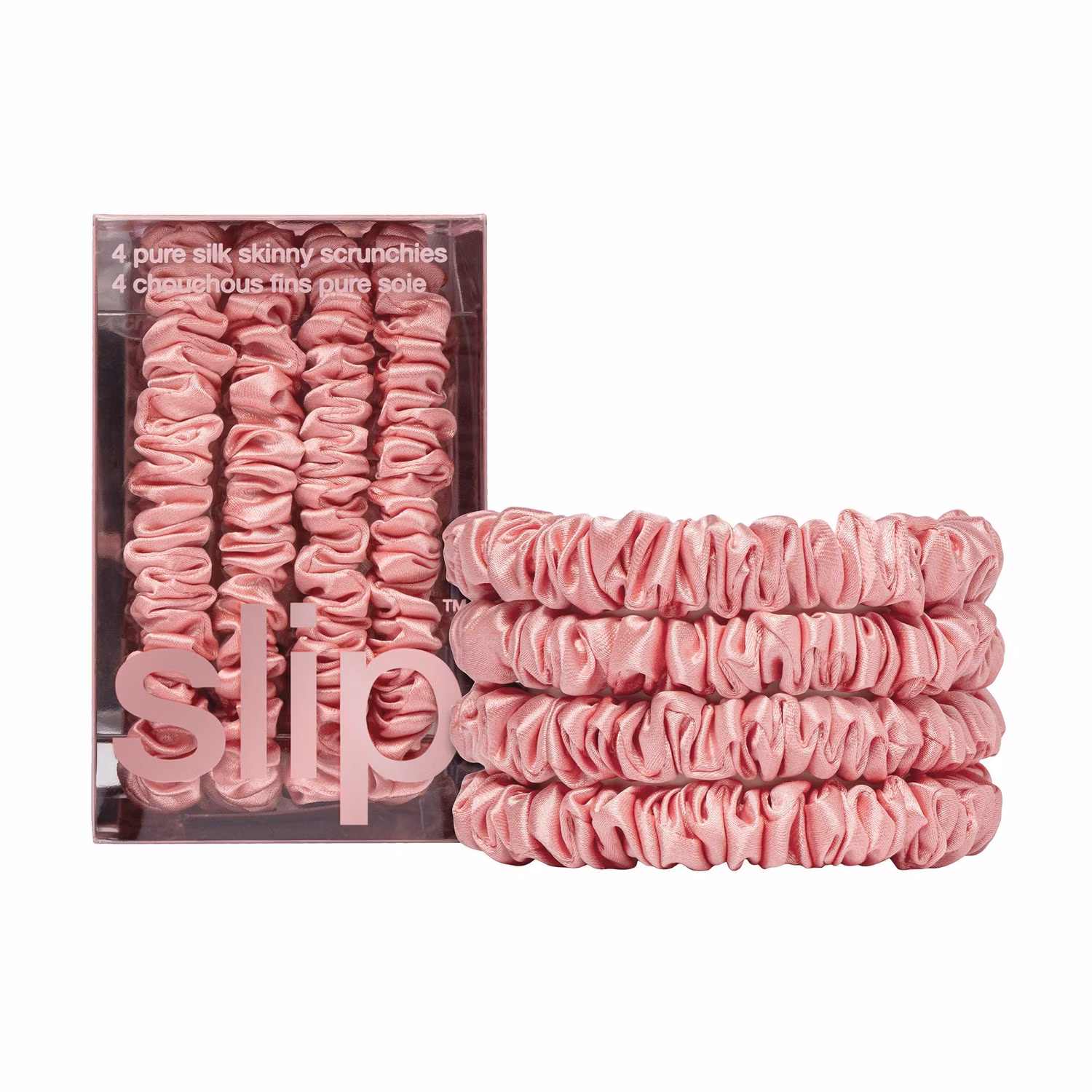 Pure silk skinny scrunchies