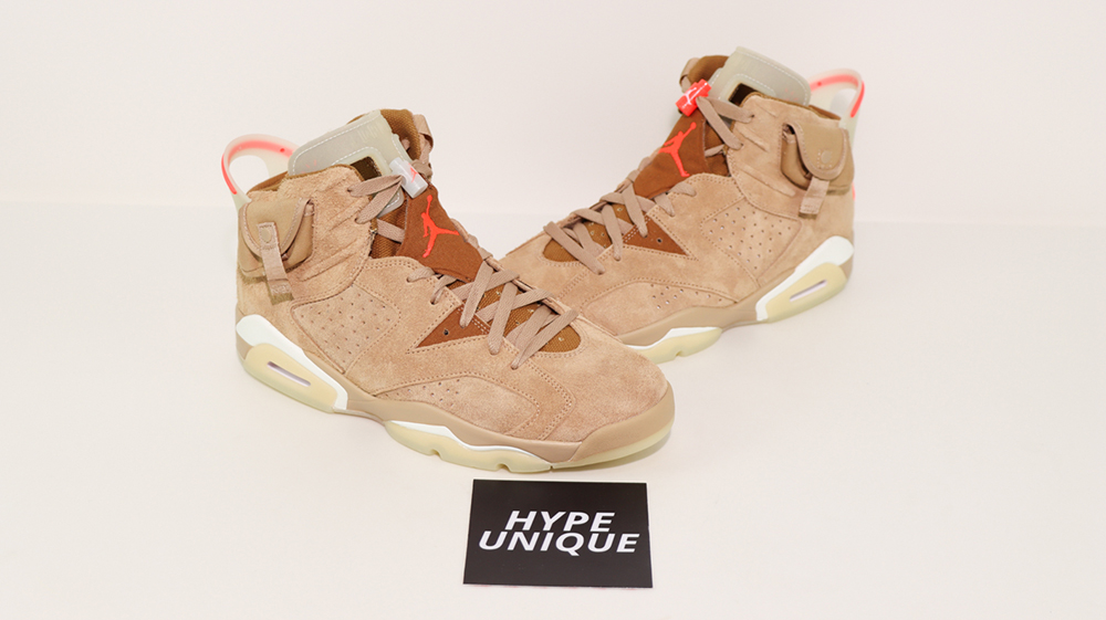 Travis Scott x Air Jordan 6 Retro ‘British Khaki’ Replica
