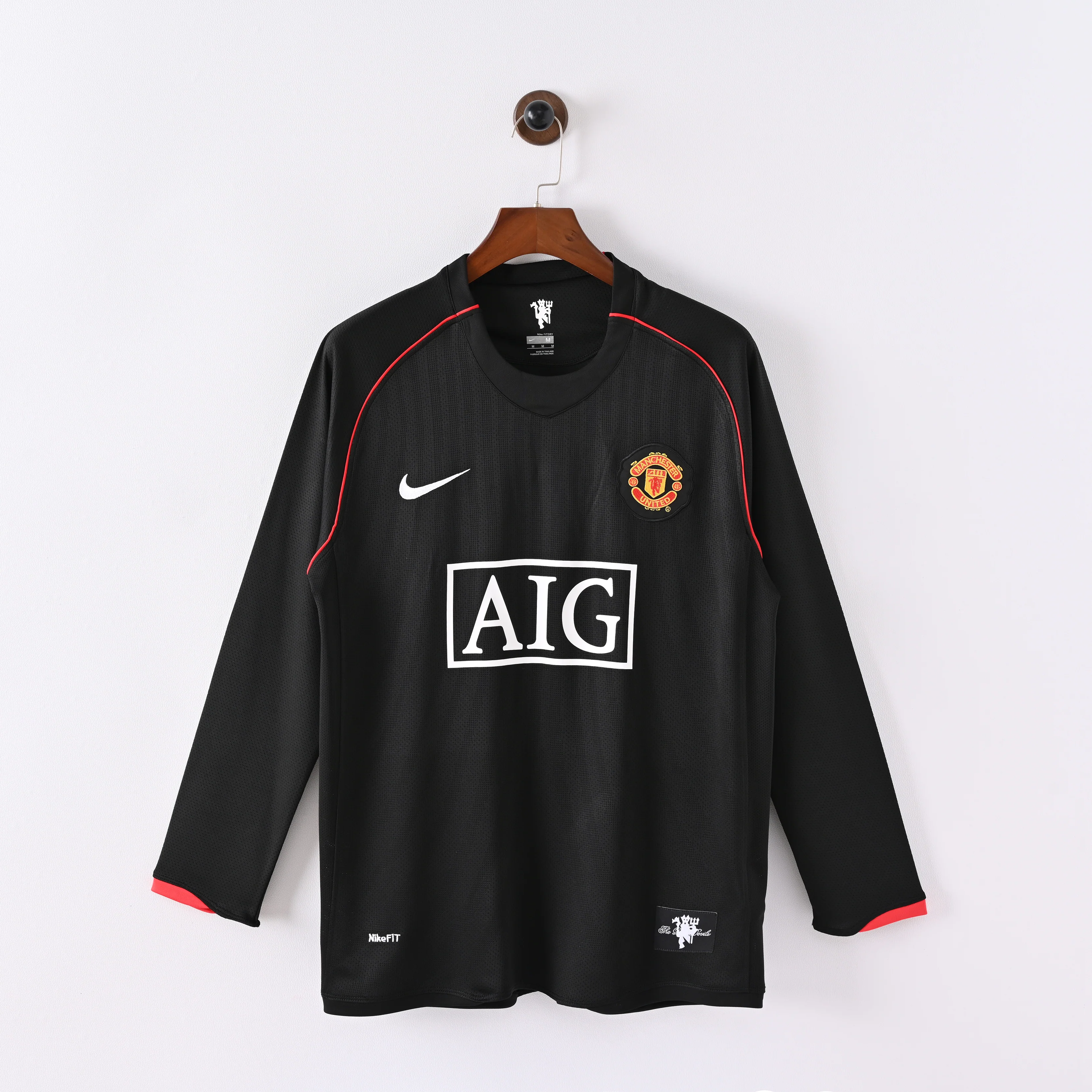 Manchester United Retro Vintage Long Sleeve Away Jersey Men 2007-2008