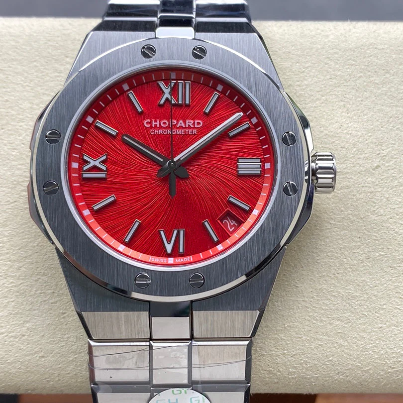 Chopard Watch Alpine Eagle 41mm Silver Red Dial