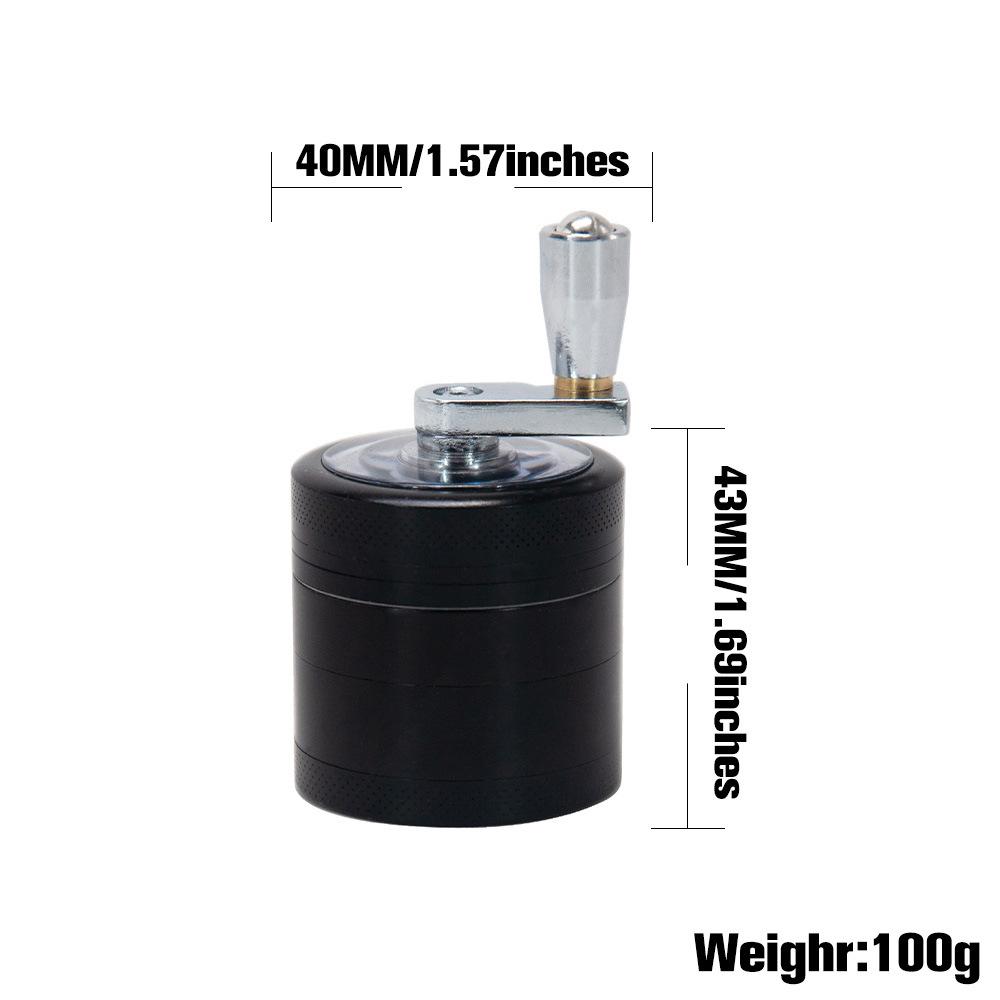Zinc Alloy 4 Layer Crank Herb Grinder