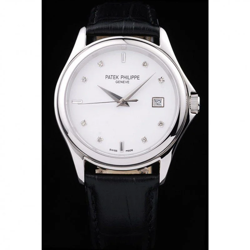 Patek Philippe Geneve Calatrava Crystal Dial White 38 mm, Stainless Steel