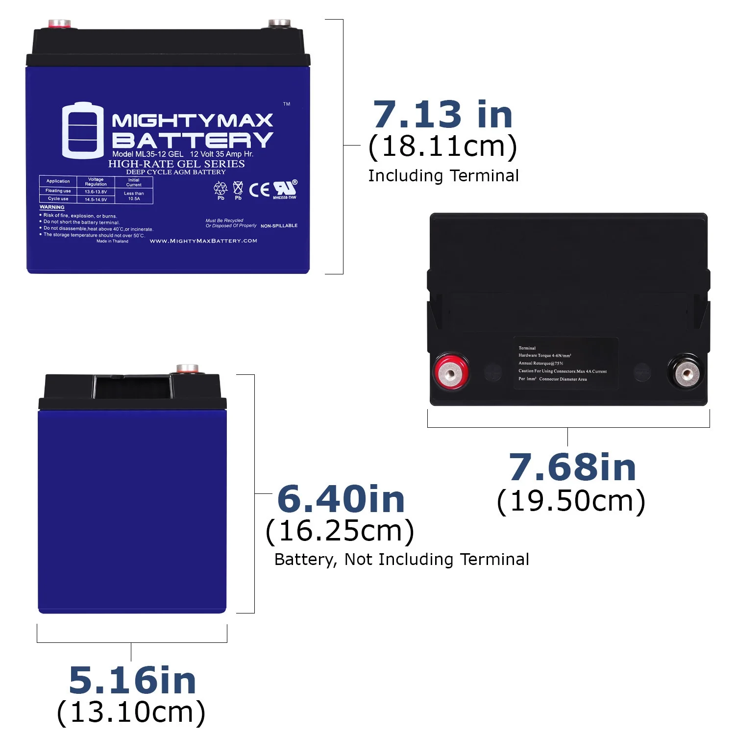12V 35Ah GEL Battery for Pride Mobility Wheelchair Jazzy 1103