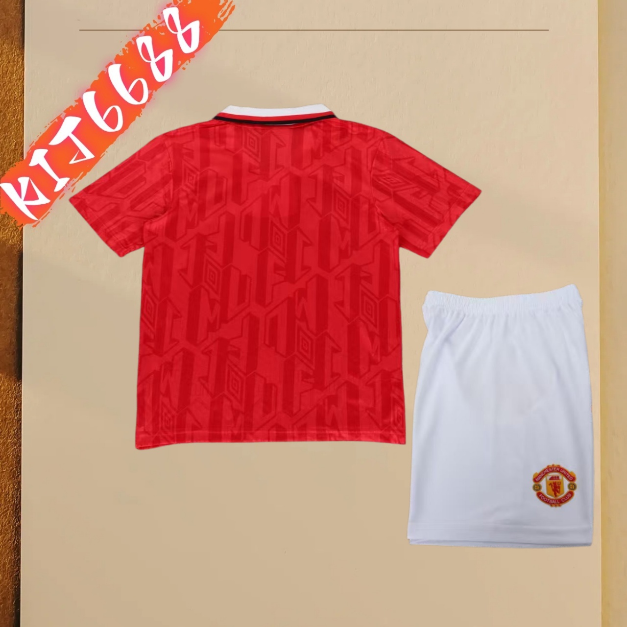 92/94 Manchester United home  Retro Football Shirt ( Kids Kit )