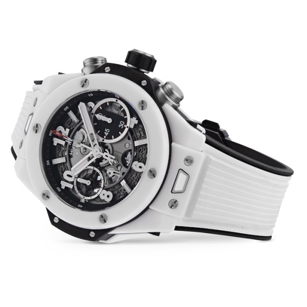 Replica Hublot Big Bang Men Automatic White Rubber Watch 441.HX.1170.RX