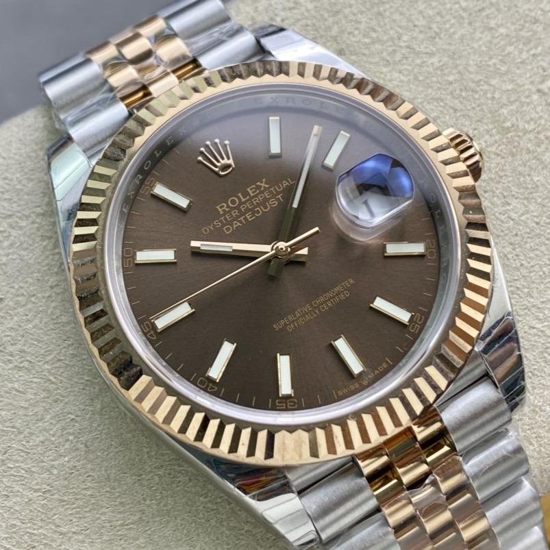 Rolex Watch DATEJUST 41 TWO-TONE YELLOW GOLD CHOCOLATE DIAL Watch