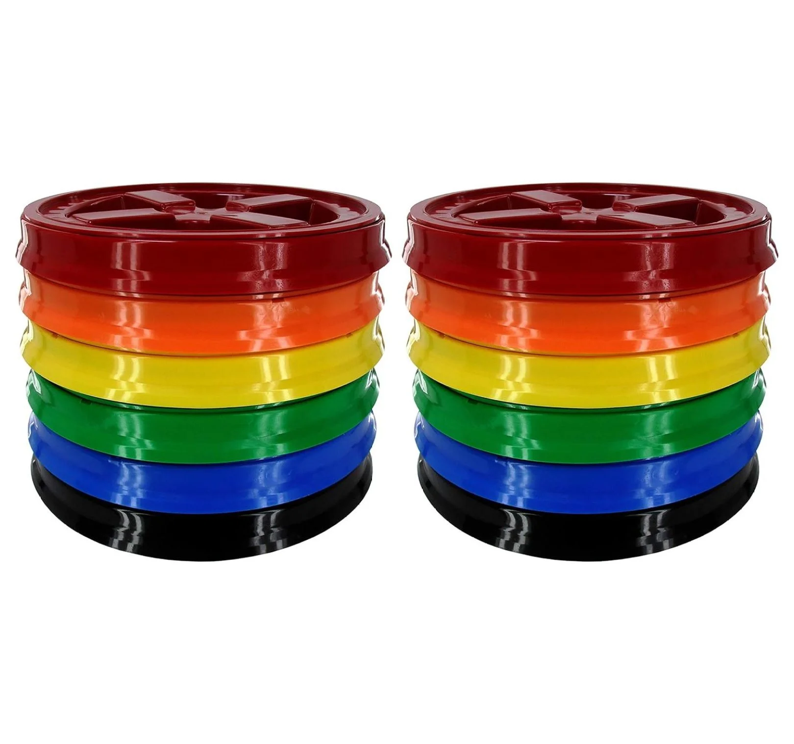 Seal Lid, Assorted Colors, 12 Pack - New! - Boxed! - 5 Gallon Bucket Lids (Fits 3.5, 5, 6, & 7 Gal.) Storage Container Lid