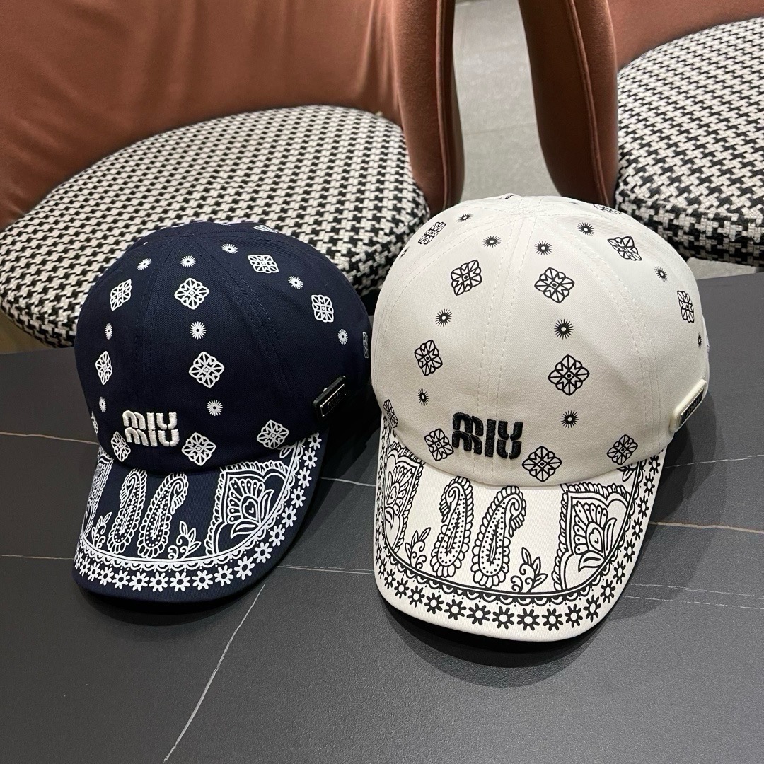 Miu Miu Logo Baseball Cap Adjustable Hat