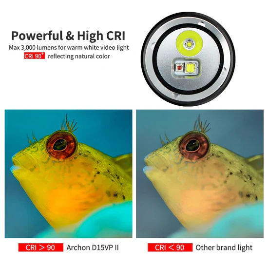 ARCHON D15VP II Scuba dive video lights