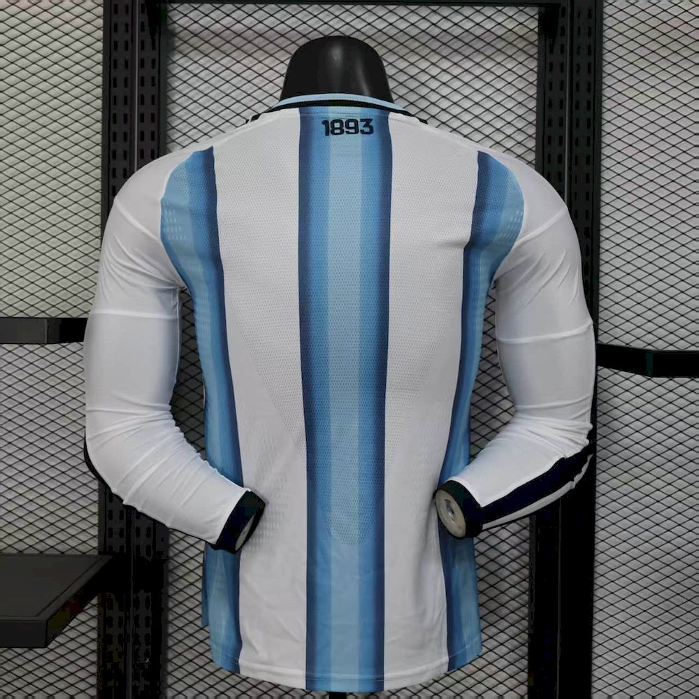 Mens Argentina 2026 World Cup Home Long Sleeve Jersey Player Version